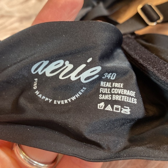 NWT SMOOTHEZ By Aerie Black Unlined Full Coverage Bra - Picture 8 of 9